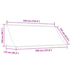 Einziehbare Markise 350×150 cm Anthrazit