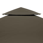 Pavillon-Dachplane mit Kaminabzug 310 g/m² 4x3 m Taupe