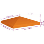 Pavillondach 310 g/m² 3x3 m Orange