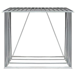 vidaXL Brennholzlager Verzinkter Stahl 163 x 83 x 154 cm Grau