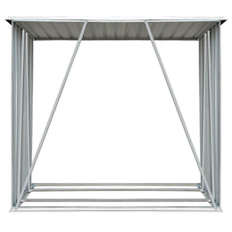 vidaXL Brennholzlager Verzinkter Stahl 163 x 83 x 154 cm Grau