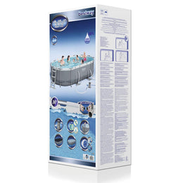 Bestway Power Stahlrahmen-Pool Set Oval 488x305x107 cm 56448