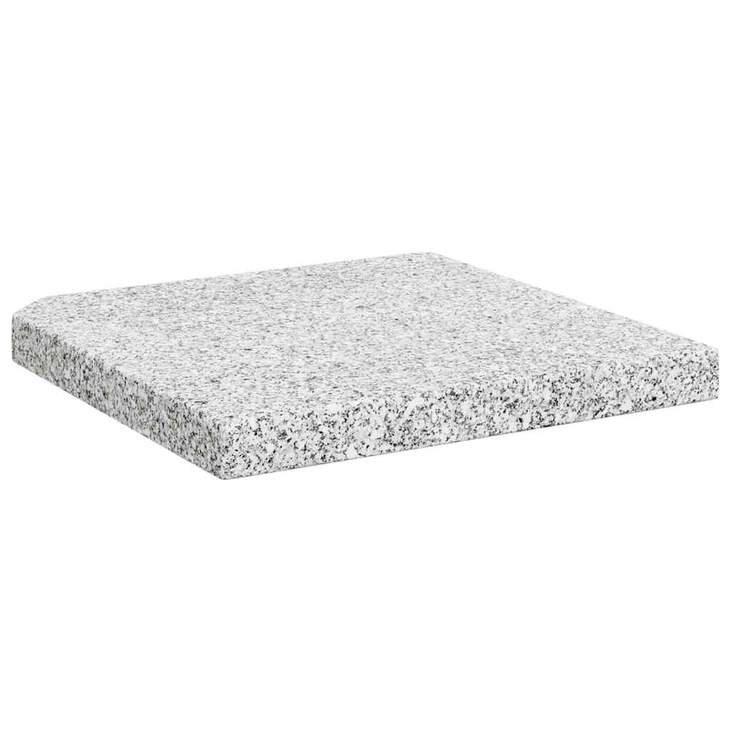 Sonnenschirm-Gewichtsplatte Granit 25 kg Quadratisch Grau