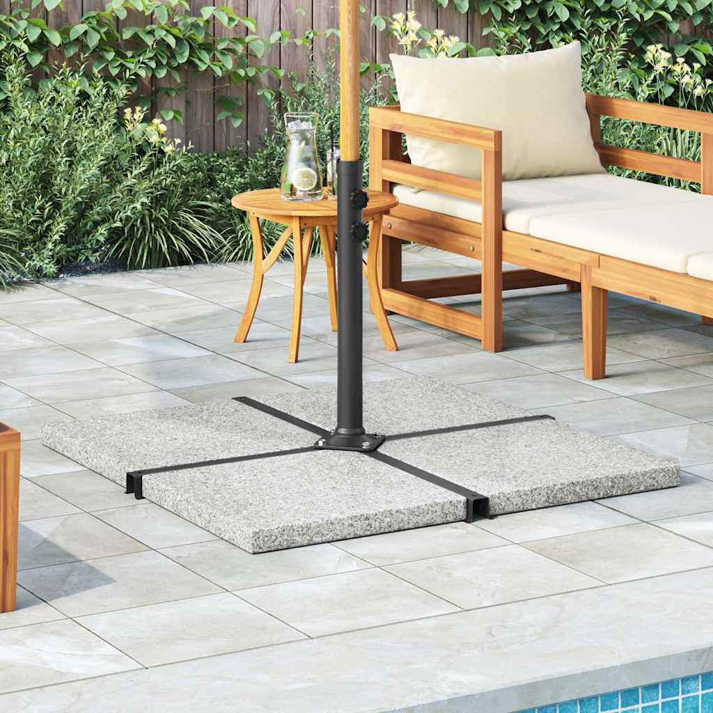 Sonnenschirm-Gewichtsplatte Granit 25 kg Quadratisch Grau
