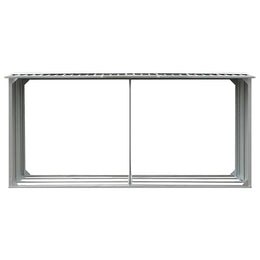 vidaXL Brennholzlager aus verzinktem Stahl 330 x 92 x 153 cm Grau