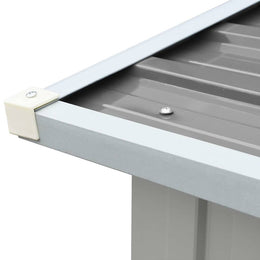 vidaXL Brennholzlager aus verzinktem Stahl 330 x 92 x 153 cm Grau