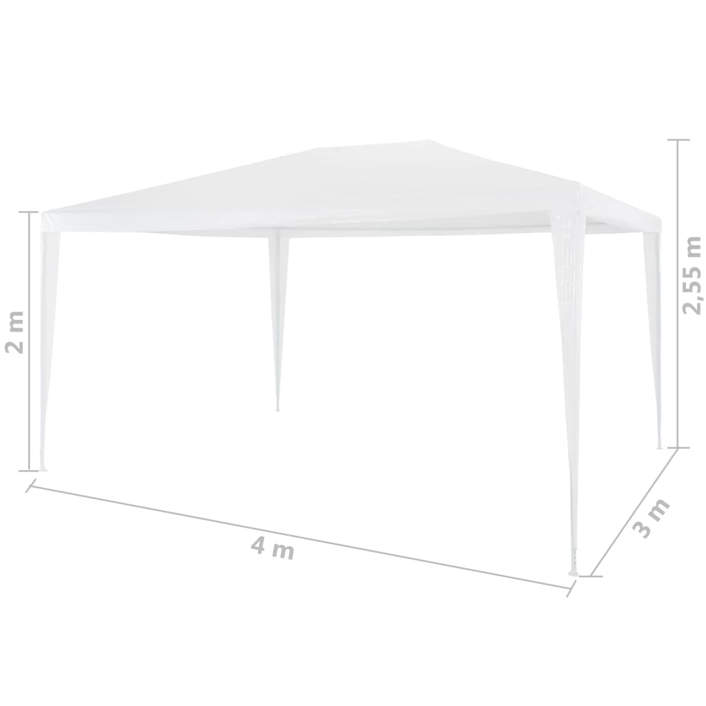 Partyzelt 3x4 m Weiß