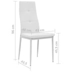 Esszimmerstühle 6 Stk. Kunstleder Weiß