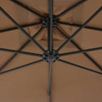 Ampelschirm mit Stahl-Mast 300 cm Taupe