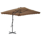 Sonnenschirm mit Stahl-Mast 250x250 cm Taupe