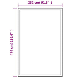 vidaXL Gewächshaus Aluminium 481x250x195 cm 23,44 m³