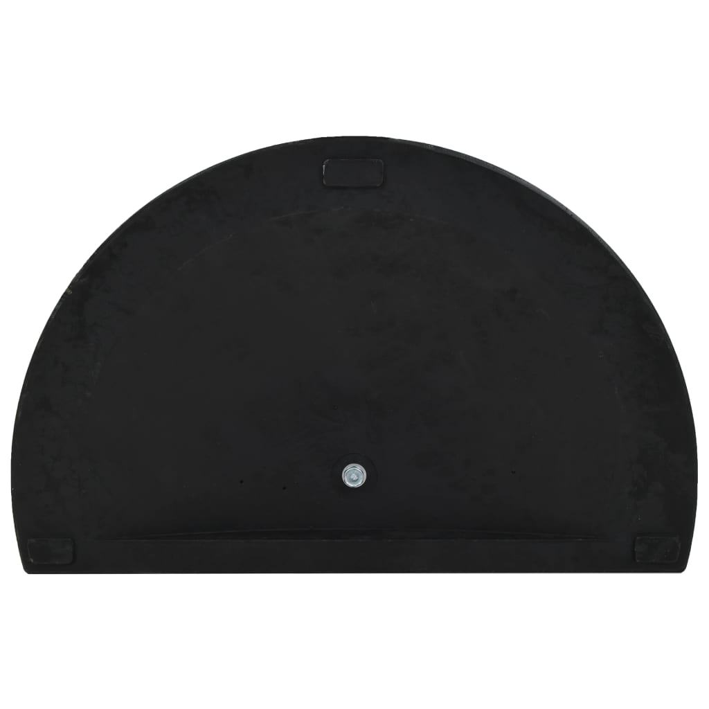 Sonnenschirmfuß Halbrund 15 kg Schwarz Polyharz