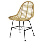 Esszimmerstühle 6 Stk. Rattan Natur