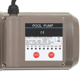 vidaXL Poolpumpe mit Timer Schwarz 0,25 PS 8000 L/h