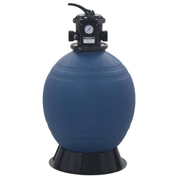 vidaXL Pool-Sandfilter mit 6-Wege-Ventil Filterkessel Blau 560 mm