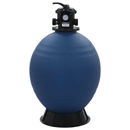 vidaXL Pool-Sandfilter mit 6-Wege-Ventil Filterkessel Blau 660 mm
