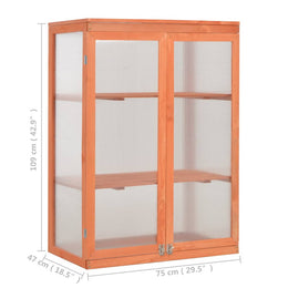 vidaXL Gewächshaus-Schrank Holz 75x47x109 cm