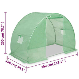 vidaXL Gewächshaus 4,5 m² 300x150x200 cm