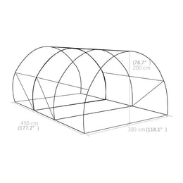 vidaXL Gewächshaus 13,5m² 450x300x200 cm