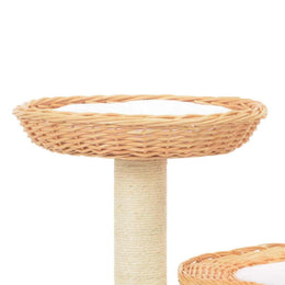 vidaXL Katzen-Kratzbaum Sisal Natürliches Weidenholz