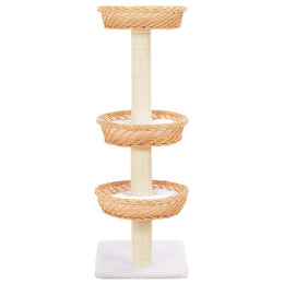 vidaXL Katzen-Kratzbaum Sisal Natürliches Weidenholz