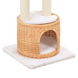 vidaXL Katzen-Kratzbaum Sisal Natürliches Weidenholz