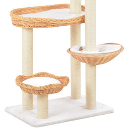 vidaXL Katzen-Kratzbaum Sisal Natürliches Weidenholz