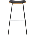 Barhocker 2 Stk. Schwarz Kunstleder