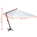 Sonnenschirm 300x400 cm Weiß