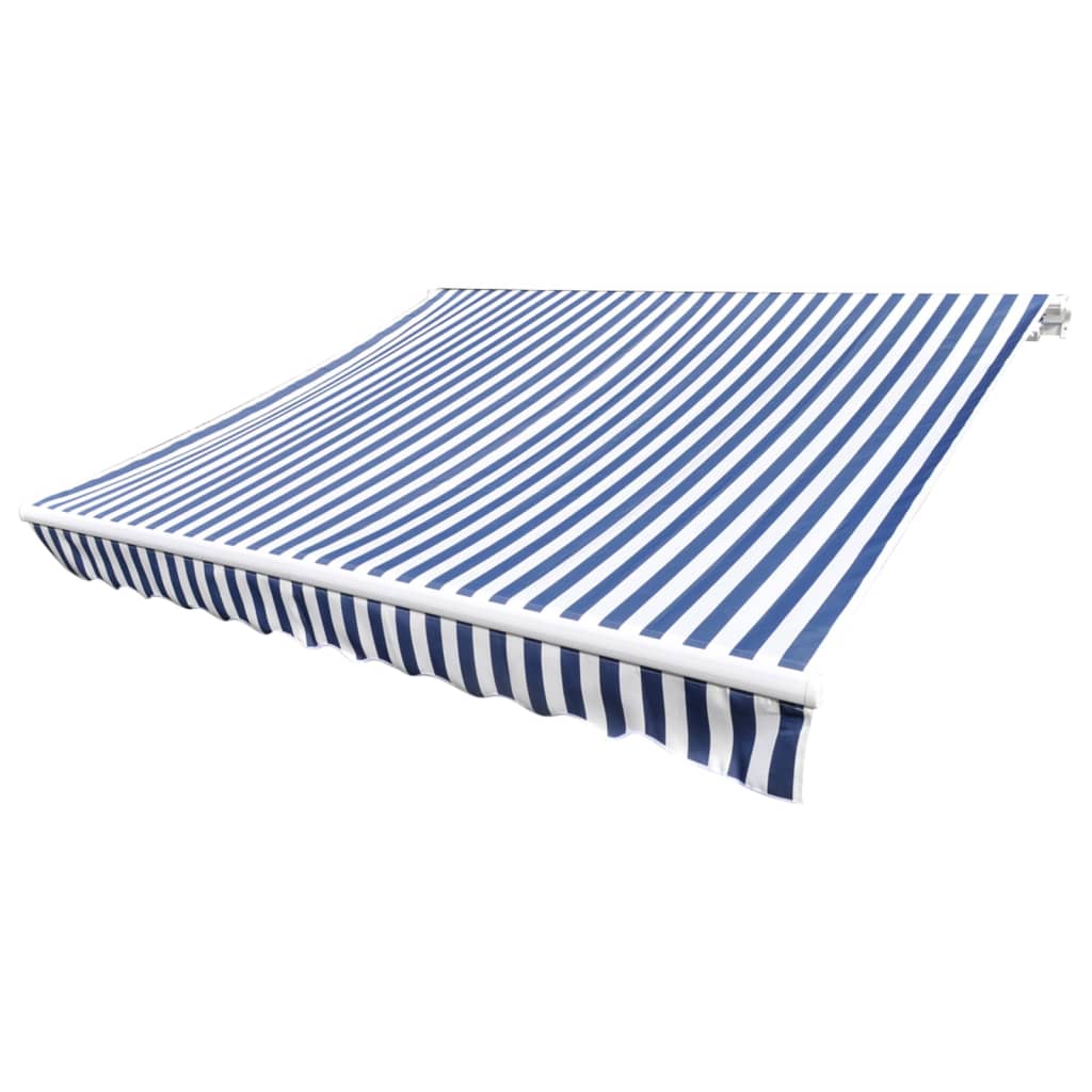 Markisenbespannung Canvas Blau & Weiß 3 x 2,5 m (ohne Rahmen)