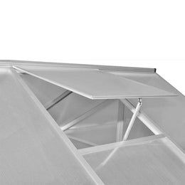 vidaXL Gewächshaus mit Fundament Verstärkt Aluminium 6,05 m²