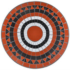 Bistrotisch Terrakotta-Rot und Weiß 60 cm Mosaik