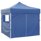 Faltzelt 3x3 m Blau 4 Seitenwände