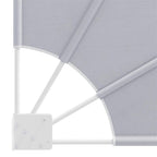 Faltbarer Balkonfächer Grau 210×210 cm