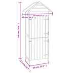 Gartenschrank Braun 42,5x64x190 cm