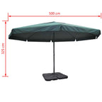 Sonnenschirm Aluminium Tragbarer Sonnenschirmständer Grün