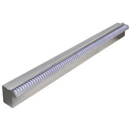 vidaXL Pool-Wasserfall Fontäne mit LEDs Rechteckig Edelstahl 90 cm