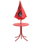 3-tlg. Garten-Bistro-Set für Kinder mit Sonnenschirm Rot