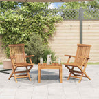 Gartenstühle 2 Stk. Klappbar Massivholz Teak