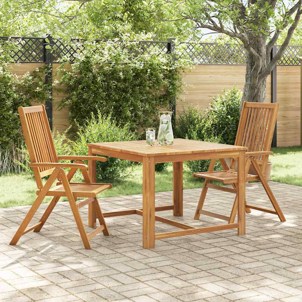 Gartenstühle 2 Stk. Klappbar Akazie Massivholz Braun