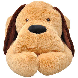 vidaXL Hund Kuscheltier Plüsch Braun 120 cm