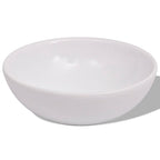 4-tlg. Badmöbel-Set mit Waschbecken und Wasserhahn Beige