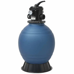 vidaXL Pool-Sandfilter mit 6-Wege-Ventil Filterkessel Blau 460 mm
