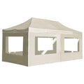 Profi-Partyzelt Faltbar mit Wänden Aluminium 6×3m Creme