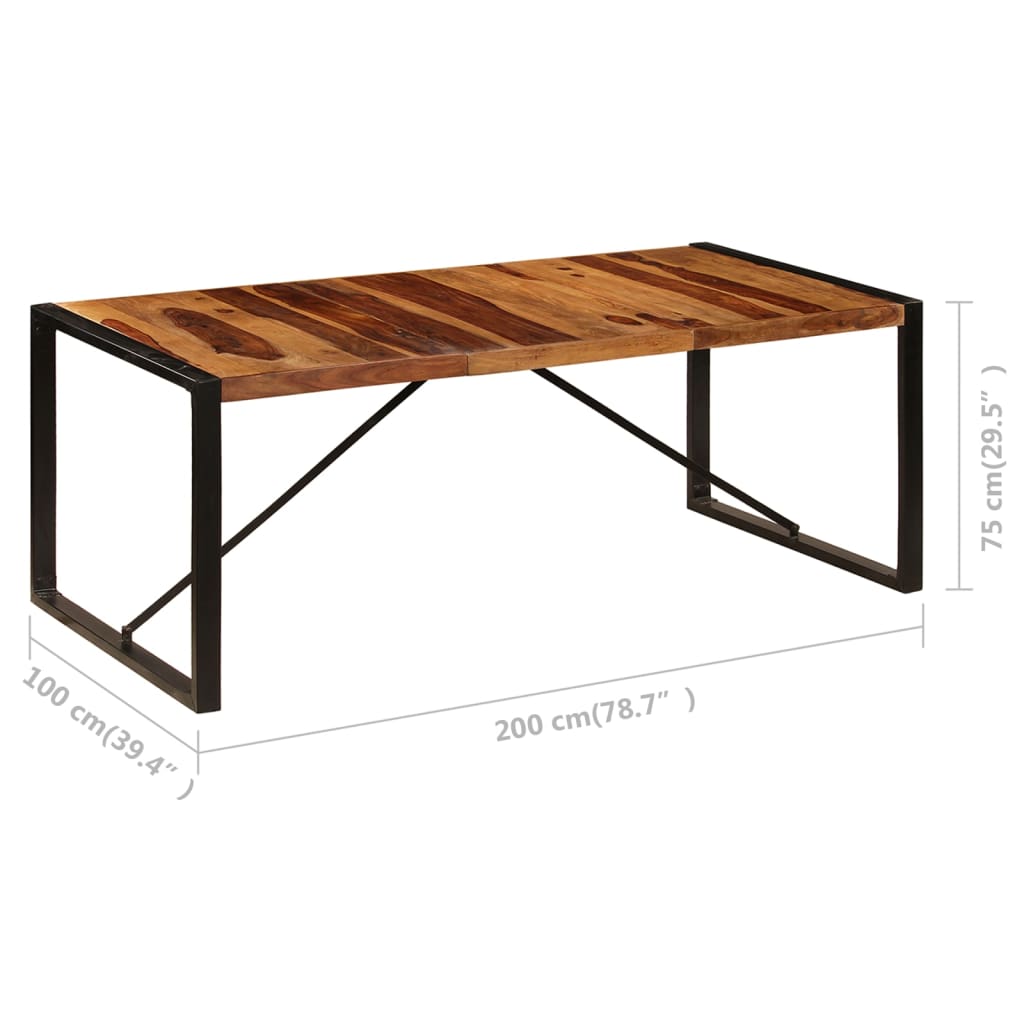 Esstisch 200 x 100 x 75 cm Massivholz Akazie
