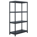 Lagerregal Schwarz 100 kg 60 x 30 x 138 cm Kunststoff