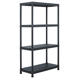 Lagerregal Schwarz 100 kg 60 x 30 x 138 cm Kunststoff