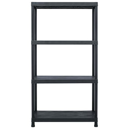 Lagerregal Schwarz 100 kg 60 x 30 x 138 cm Kunststoff