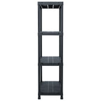 Lagerregal Schwarz 100 kg 60 x 30 x 138 cm Kunststoff