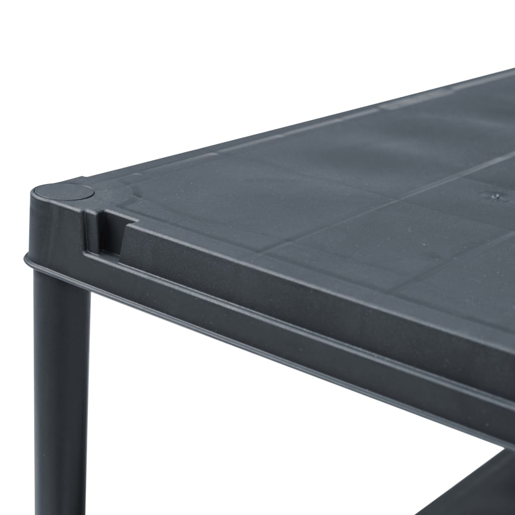 Lagerregal Schwarz 100 kg 60 x 30 x 138 cm Kunststoff